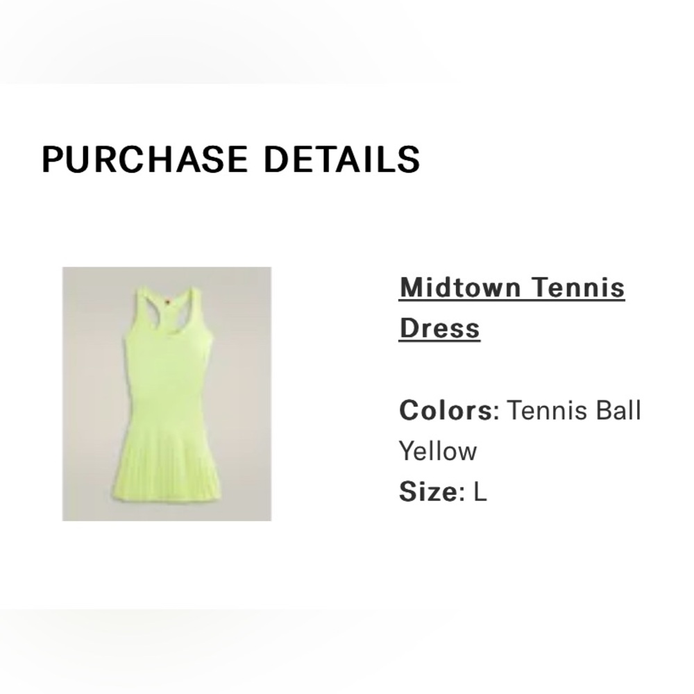 Wilson Midtown Tennis Dress - tennis ball color